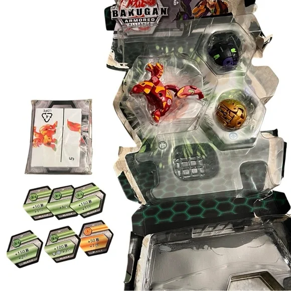 Bakugan Starter Pack - Lot of 2 - Howlkor Dragonoid Pegatrix Puris Trunkanius - Picture 3 of 9